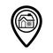 Pin real estate isolated icon