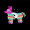 Pinata broken isolated. Traditional mexican donkey toy with sweets inside. vector illustration