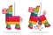 Pinata horse, donkey vector cartoon illustration