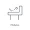 Pinball linear icon. Modern outline Pinball logo concept on whit