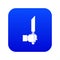 Pincer or plier in man hand icon digital blue