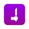 Pincer or plier in man hand icon digital purple