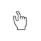 Pinch gesture line icon