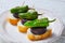 pinchos Burgos morcilla with padron pepper