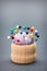 Pincushion with colorful pins