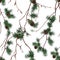 Pine branches chinese seamless vector print