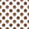Pine cone seamless pattern isolated on white background. Print for paper, fabric or wallpaper with pinecones. Christmas and winter
