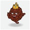 Pine Cone With Smug expression. Mascot cartoon character for flavor, strain, label and packaging product