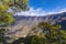 Pine forest at Caldera de Taburiente National Park. Viewpoint La Cumbrecita, La Palma, Canary Island, Spain