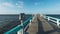 PINE ISLAND, FLORIDA - JAN 17, 2020. Telescopic viewer on Bokeelia Pier