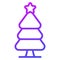 pine line icon, Christmas and celebrations. Outline symbol collection. Editable vector Design