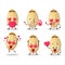 Pine Nuts cartoon character with love cute emoticon