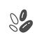 Pine nuts glyph modern icon