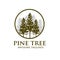 Pine Tree green silhouette forest logo