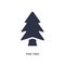 pine tree icon on white background. Simple element illustration from nature concept