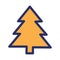 Pine tree Isolated Vector icon that can be easily modified or edited