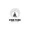 Pine tree logo design vector for logging company inspiration