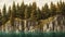 Pine Trees Frame Stunning Lake Cliff View