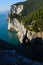 Pine trees overhanging the rocks on the island of Palmaria near Portovenere and the Cinque Terre