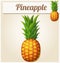 Pineapple Ananas. Cartoon vector icon