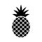 Pineapple Ananas icon black on a white background