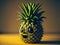 pineapple Antropomorphic cute cartoon illustration 3D stile. Ai Generated