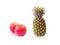 Pineapple, apple , Fresh fruits.