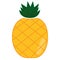 Pineapple as a simplified figure. Vector pineapple logo