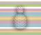 Pineapple on a background in multi-colored horizontal stripes. Pineapple protuberant and blends with background. Pastel colors. Tr