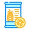 pineapple canned food color icon vector illustration