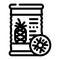 pineapple canned food line icon vector illustration