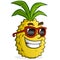 Pineapple Cartoon Character Wearing Sunglasses