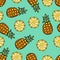 Pineapple cartoon doodles style