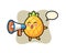 Pineapple character illustration holding a megaphone
