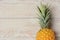 Pineapple Closeup on Wood