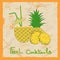 Pineapple cocktail illustration