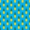 Pineapple Design Pattern in yellow and blue