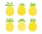 Pineapple design Yellow fruit is refreshing. For decorating work in the summer