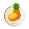 Pineapple flat circle sticker