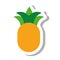 Pineapple fresh fruit isolated icon