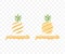 Pineapple, fruit, food, meal, plant and nature, graphic design