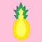 Pineapple Fruit Halved Vector