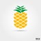 Pineapple fruit vector icon