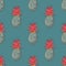 Pineapple funky seamless pattern