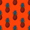 Pineapple funky seamless pattern