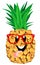 Pineapple with glasses