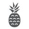 Pineapple glyph icon, fruit and ananas