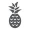 Pineapple glyph icon, fruit and tropical, ananas sign vector graphics, a solid icon on a white background, eps 10.