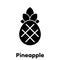 Pineapple glyph icon, Vector, Illustration.