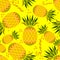 Pineapple graphic seamless random pattern